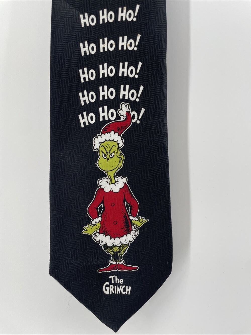 Dr. Suess The Grinch Mens Tie Holiday Teacher School Ugly Tie Contest Office
